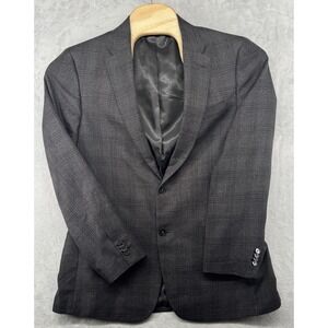 Tommy Hilfiger Blazer Sport Coat Two‎ Button Jacket Gray Plaid Men's Size 42L